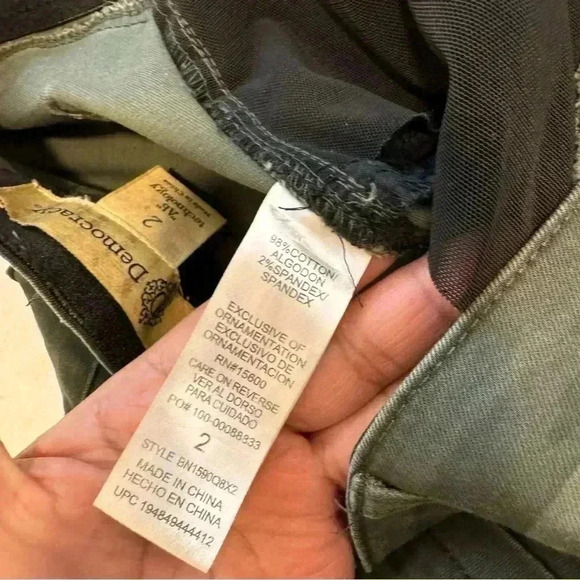 Democracy Gray Camo Camouflage Ab Technology Skinny Pants Jeans Women's Size 2 - Picture 8 of 14